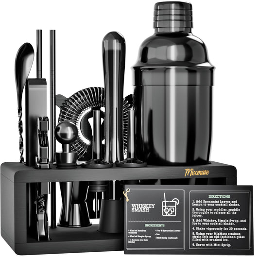 MixMate shaker et support bois élégant pour organisation et présentation