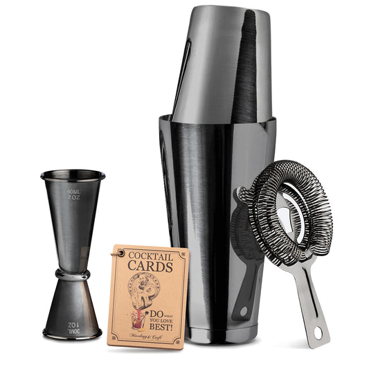 Mixology & Craft face avant du shaker montrant finition gun‑metal et élégance