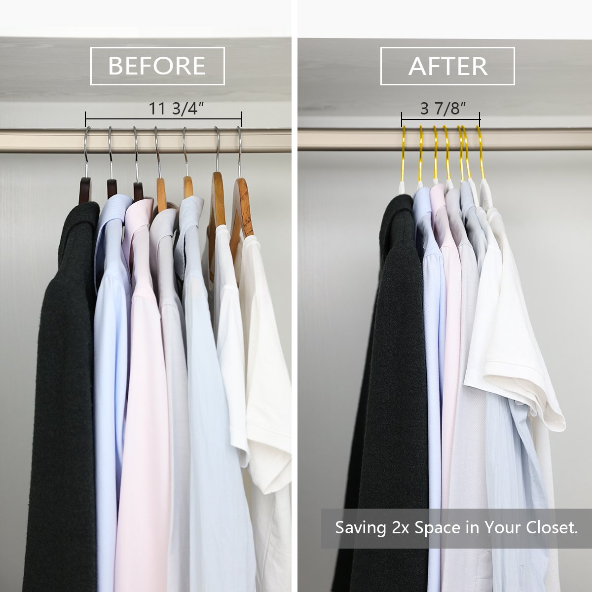 MIZGI cintres organisant un dressing compact et soigné