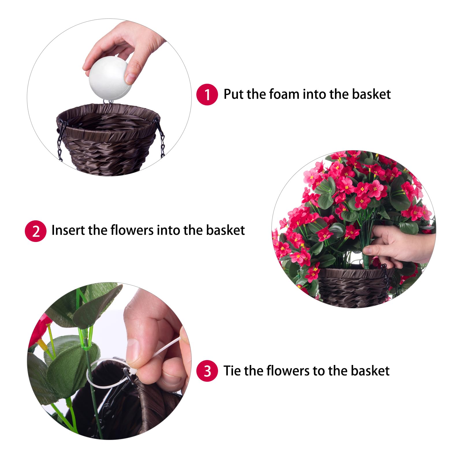 MJFloria fleurs en soie vue rapprochée, texture réaliste et durable
