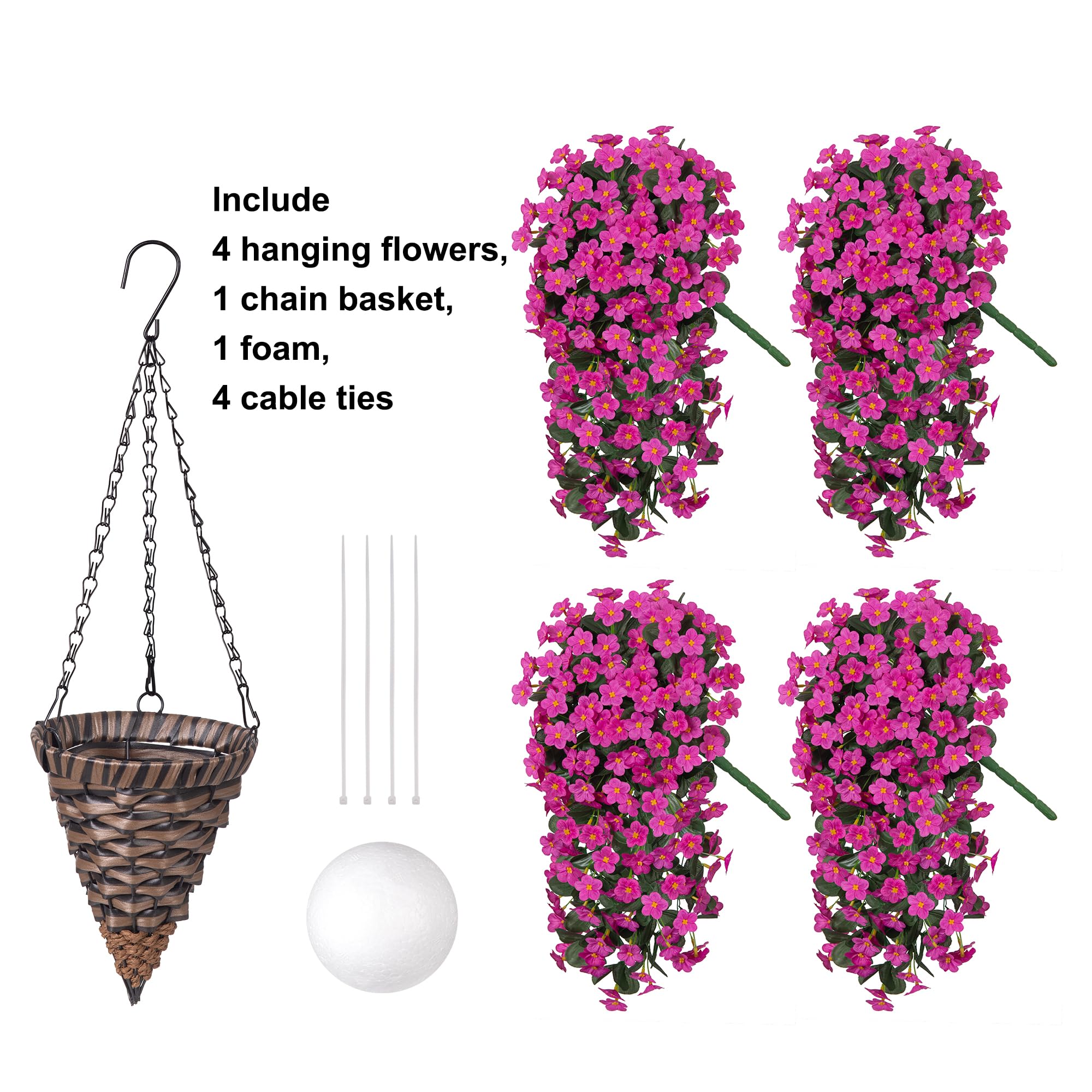 MJFloria gros plan sur fleurs en soie, réalisme et couleur durable