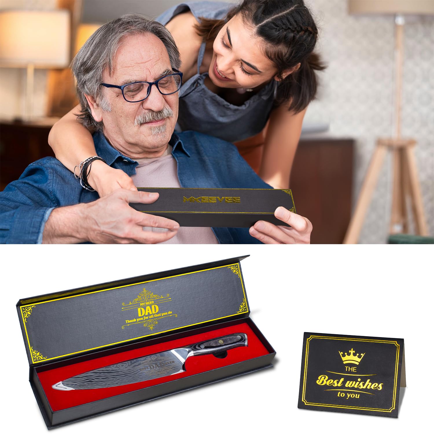 Mkeevee coffret emballage et accessoires montrant présentation prête à offrir