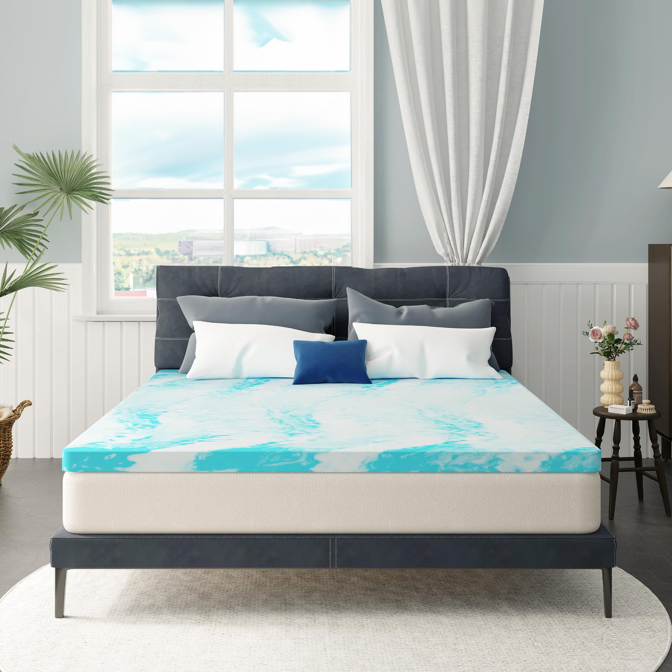 MLILY surmatelas en chambre mise en scène illustrant confort et style