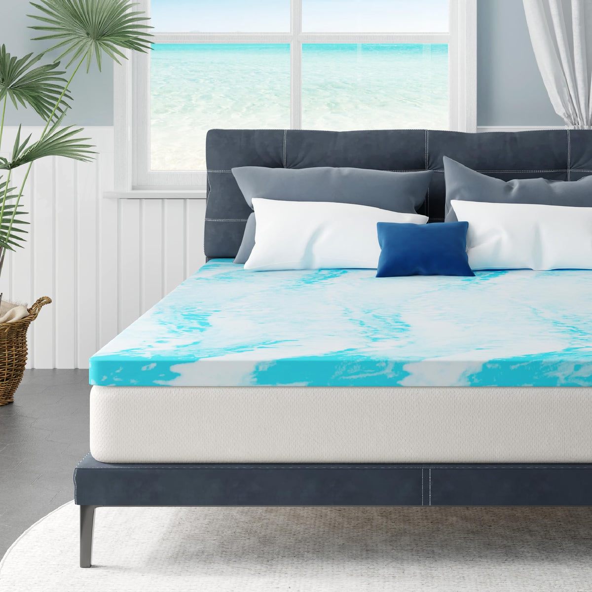 MLILY surmatelas face avant montrant la housse et confort visible
