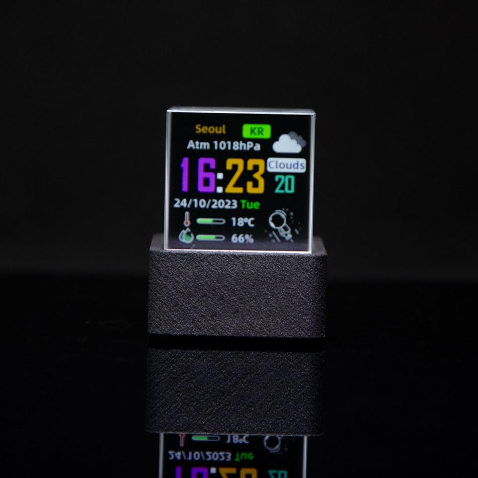 MLWSHR HolaCube écran horloge et météo lisible pour organisation rapide