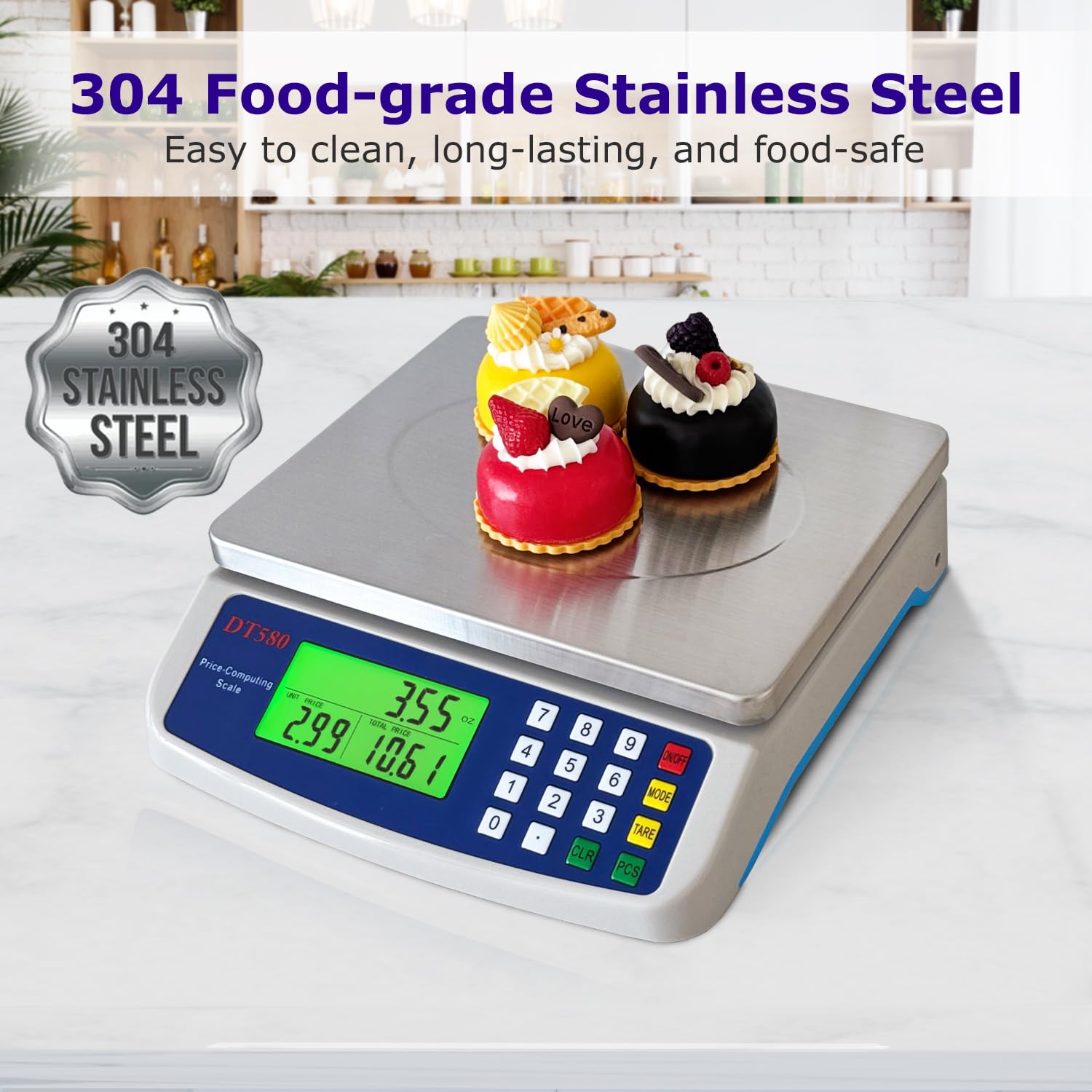 MOCCO adaptateur et piles fournis pour alimentation continue en magasin