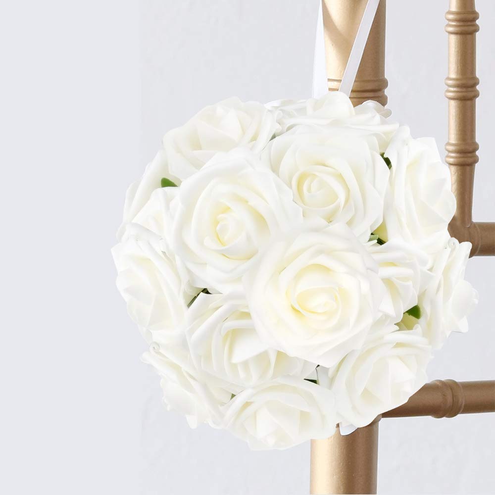 Bouquet de mariage Mocoosy composé de roses blanches élégantes et durables