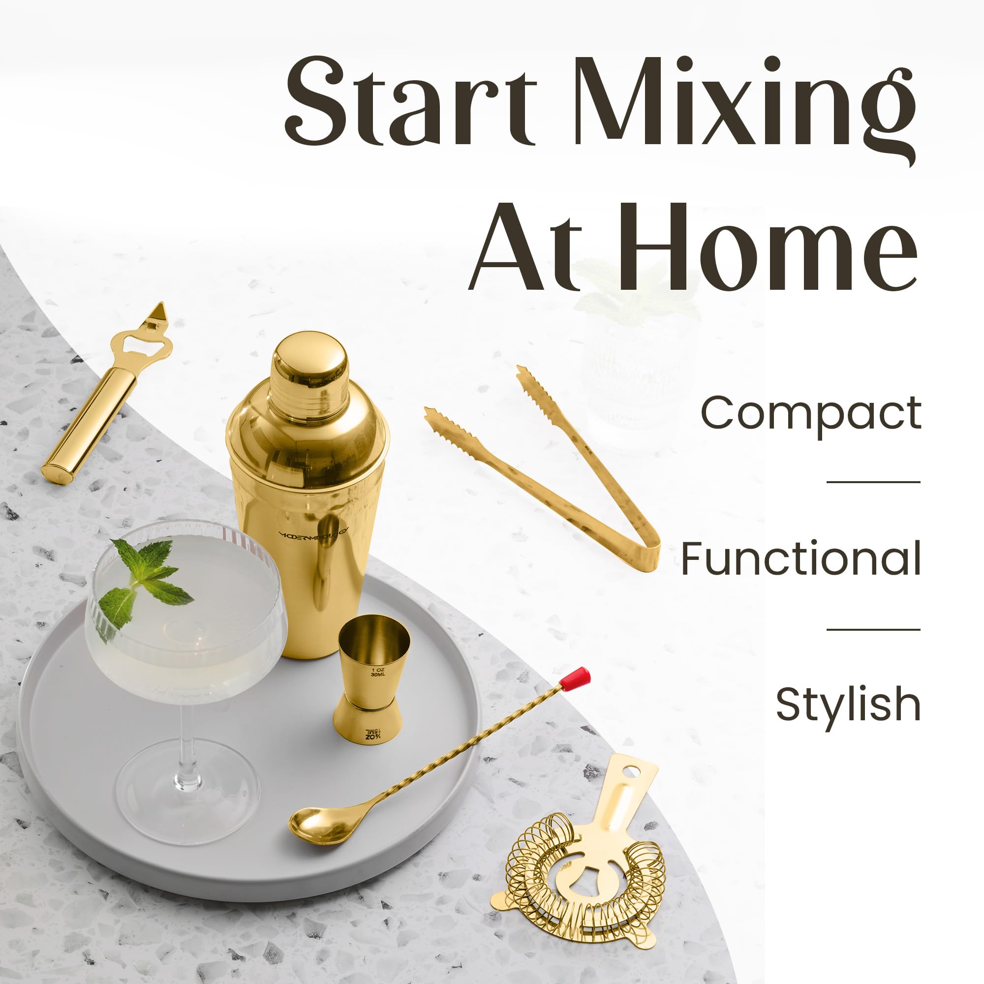 Modern Mixology support en bois élégant gardant outils organisés et visibles