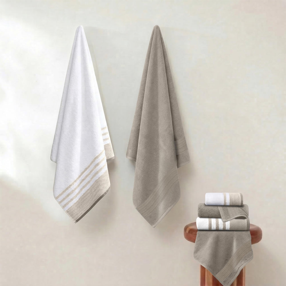 Modern Threads comparaison des tailles des serviettes exposant proportions pour chaque usage