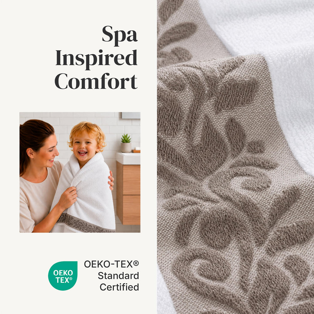 Modern Threads serviette en usage après douche montrant absorption rapide