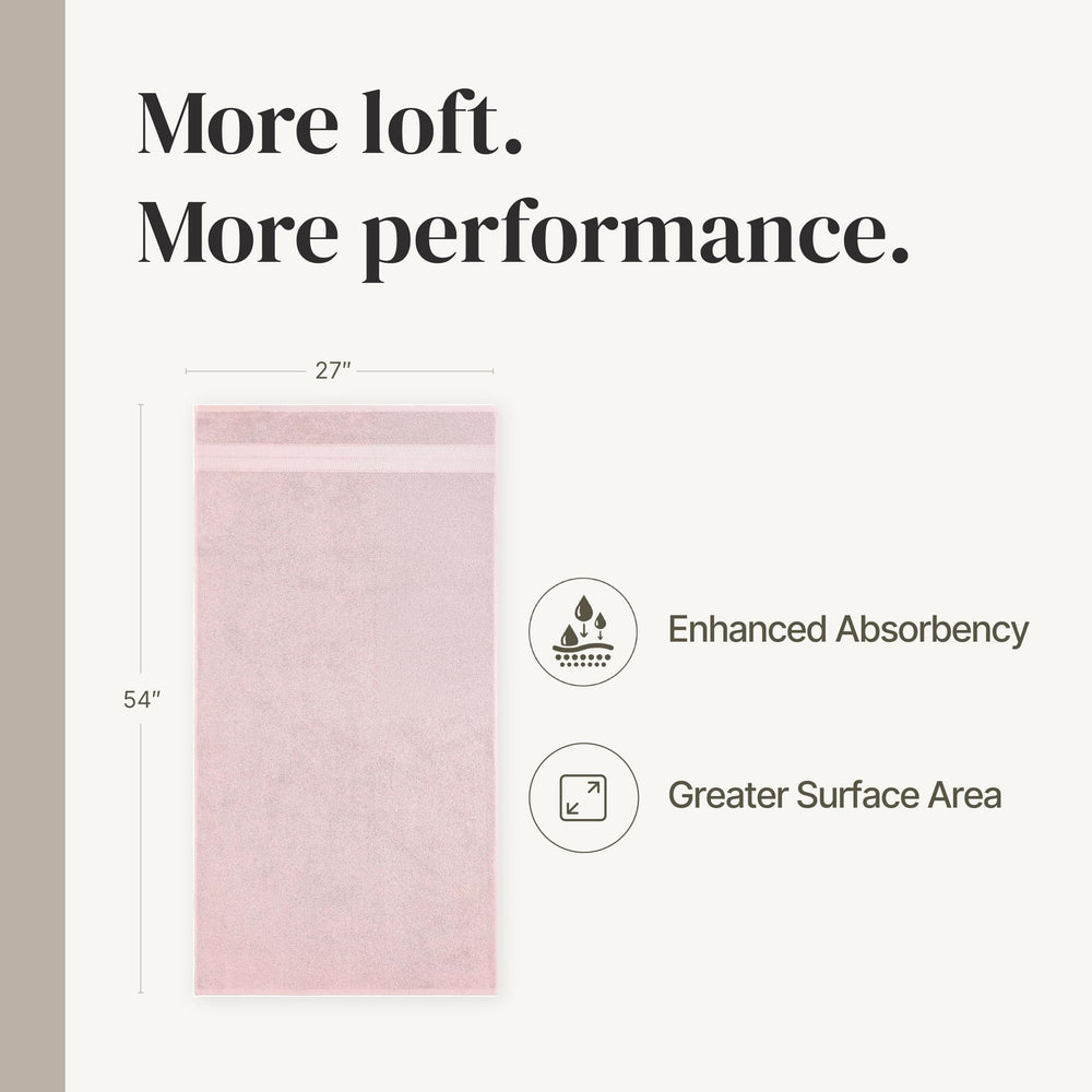 Modern Threads serviette de bain pliée blush, apparence moelleuse et nette