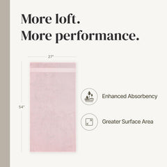 Modern Threads serviette de bain pliée blush, apparence moelleuse et nette