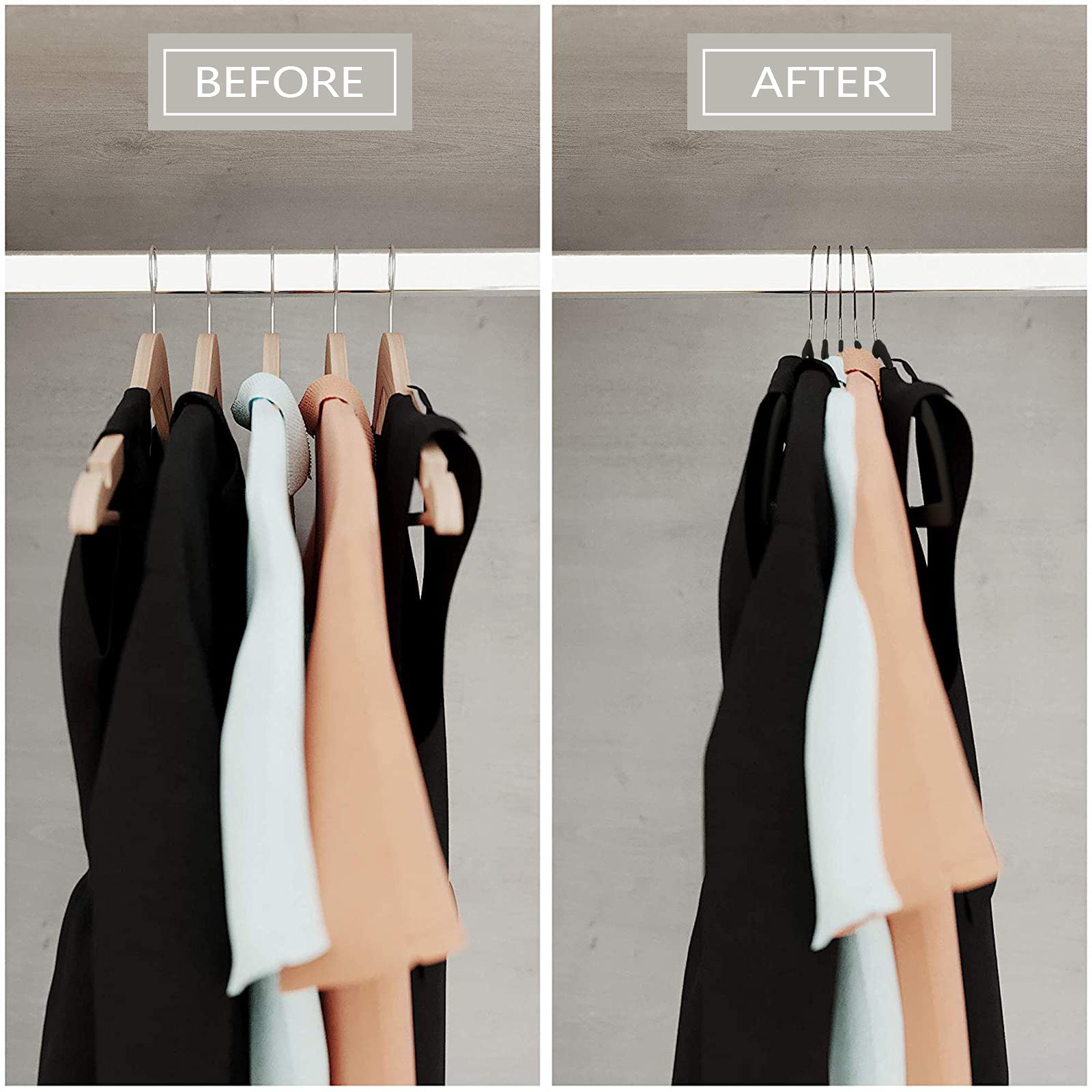 MOERKADA cintre tenant une robe, support délicat sans accrocs