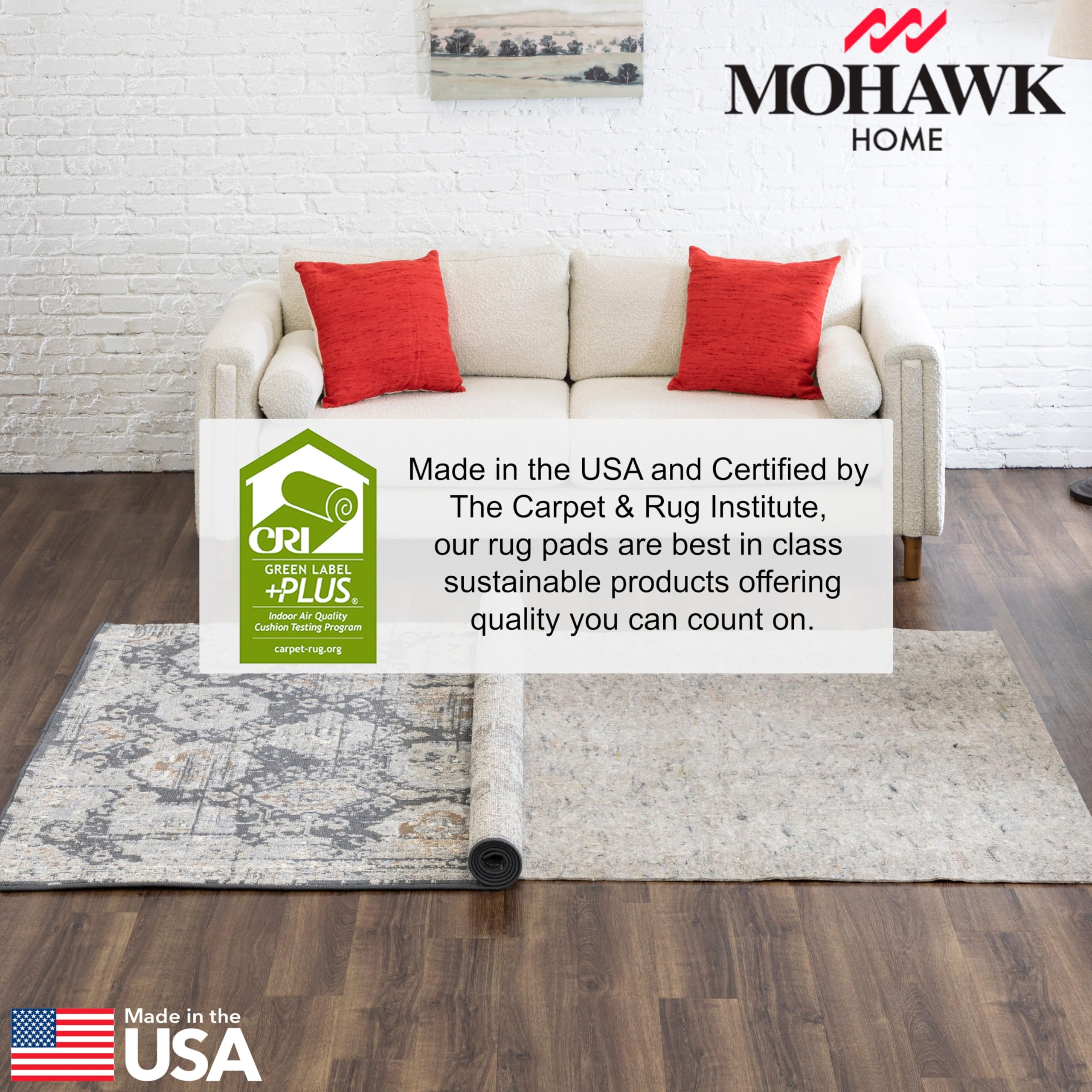 Mohawk Home sous un couloir illustrant coupe sur mesure et tenue