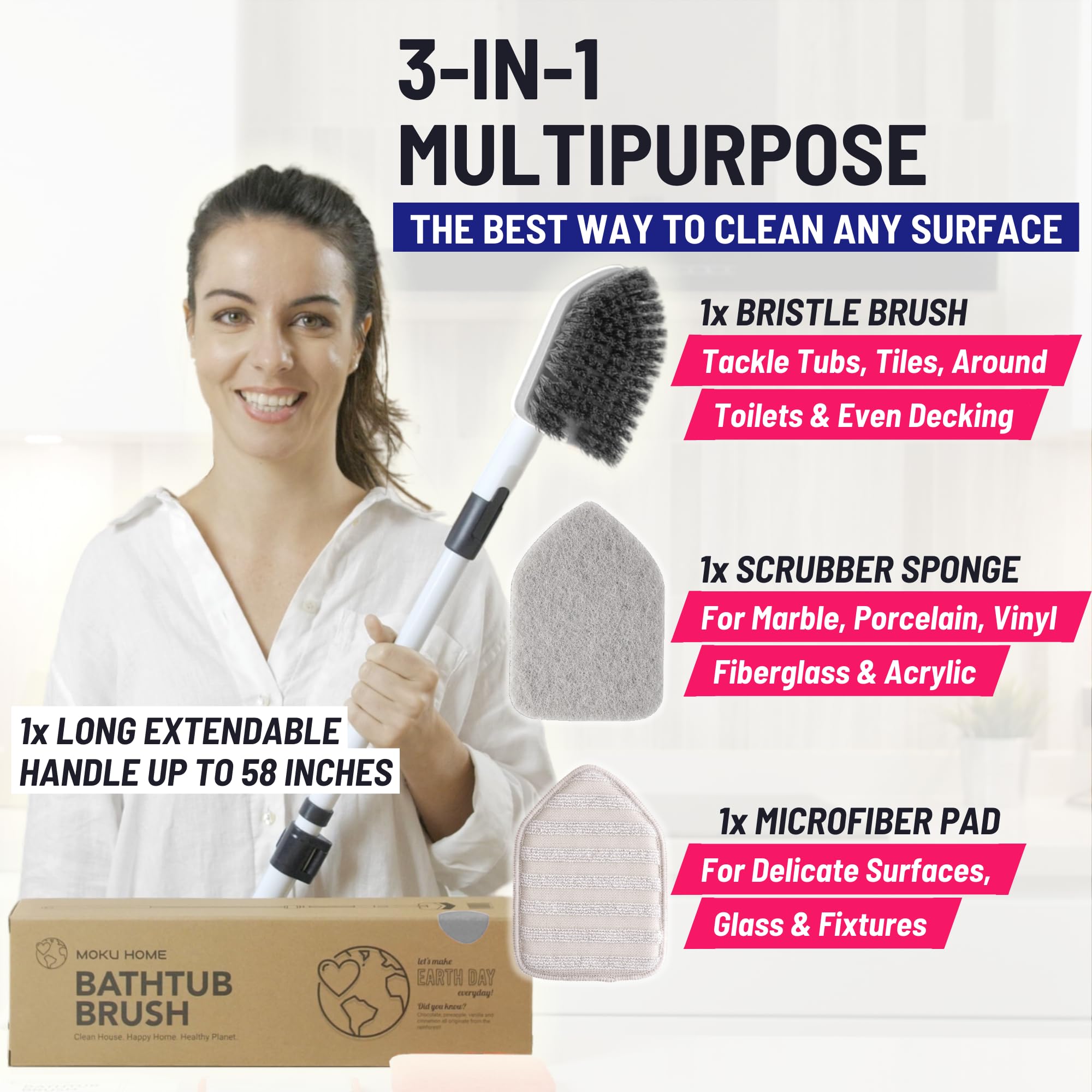Moku Home gros plan sur la tête pointue pivotante, accès facile aux coins
