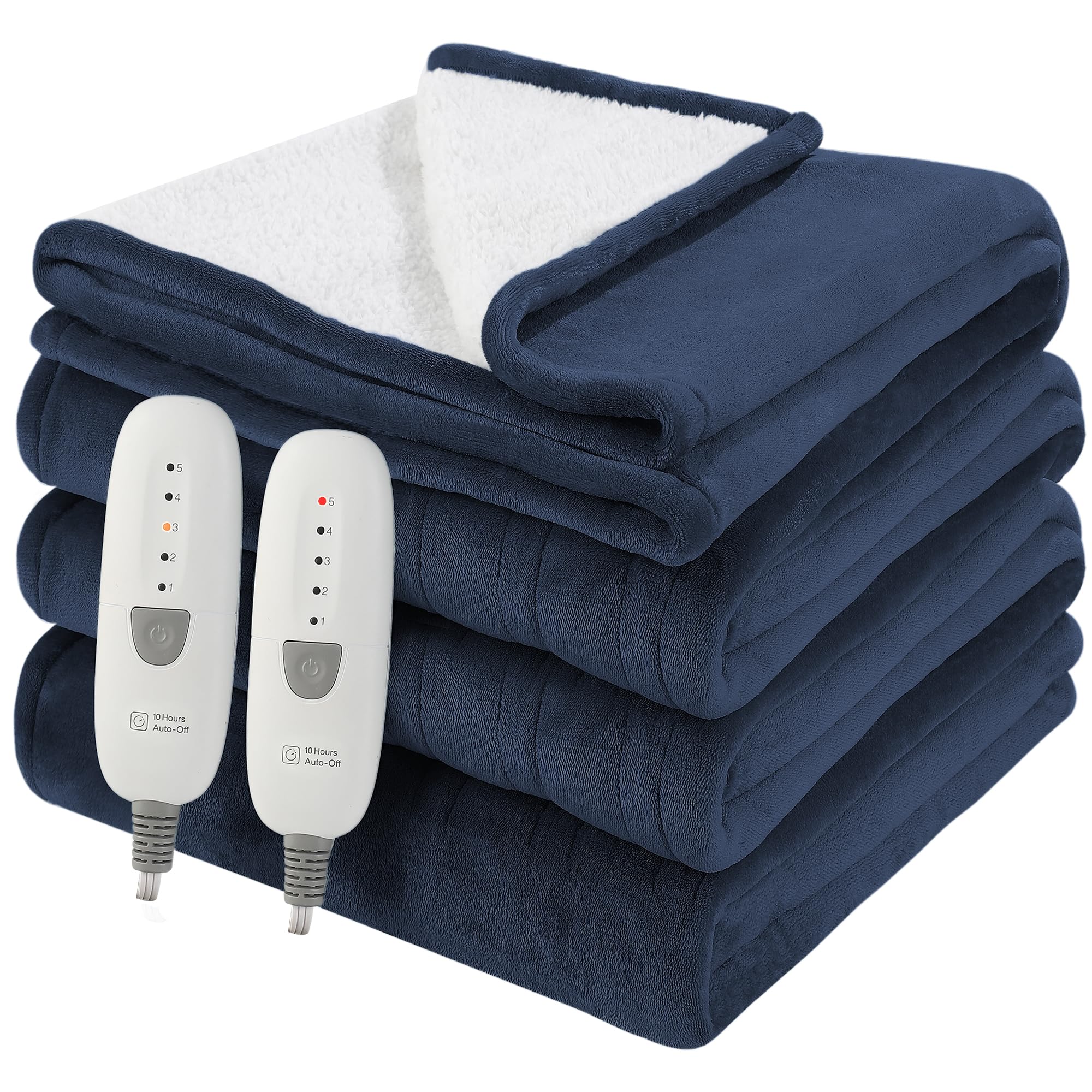 Molatink face réversible montrant flanelle et sherpa pour confort variable
