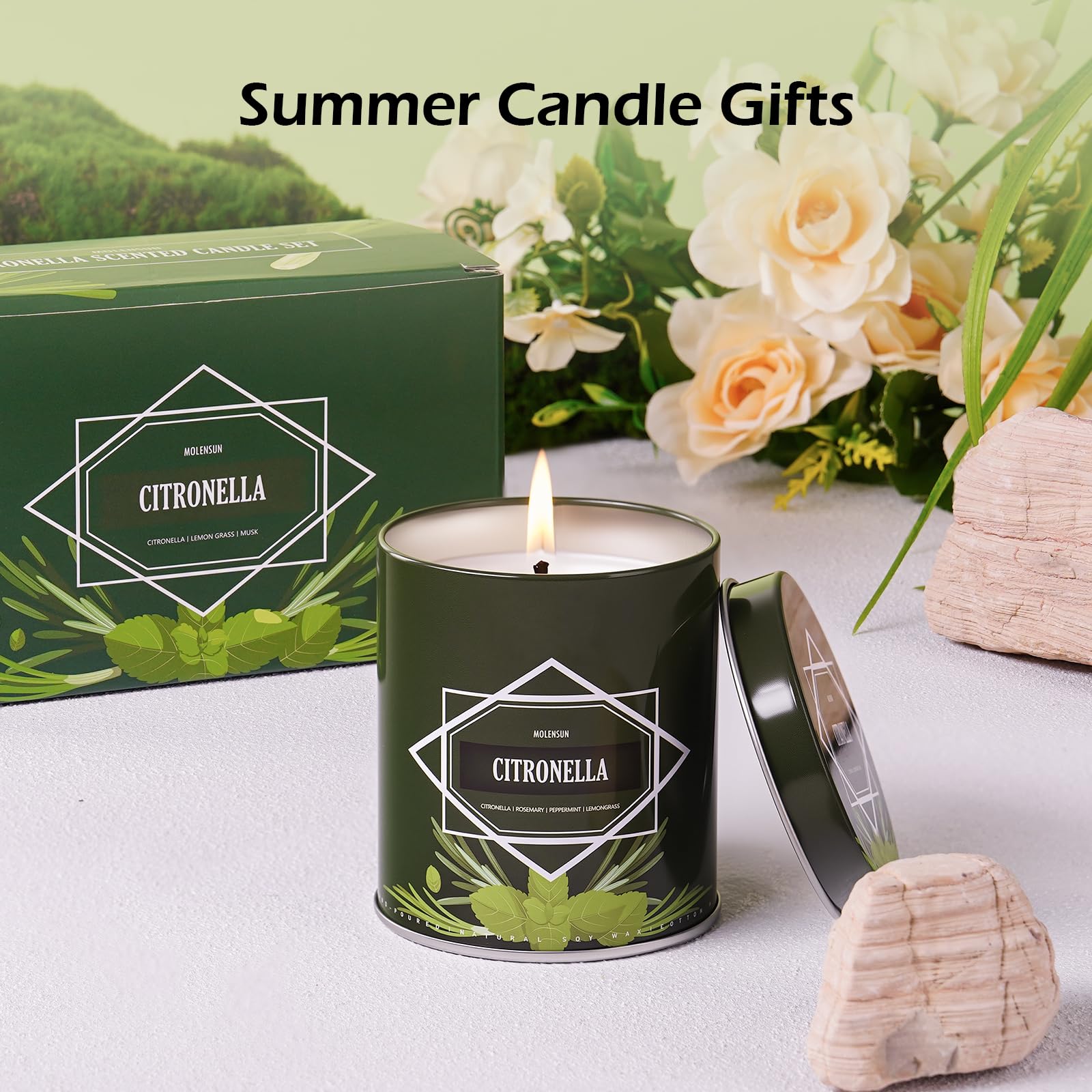 molensun ensemble sur terrasse illustrant parfum citronnelle pour extérieur
