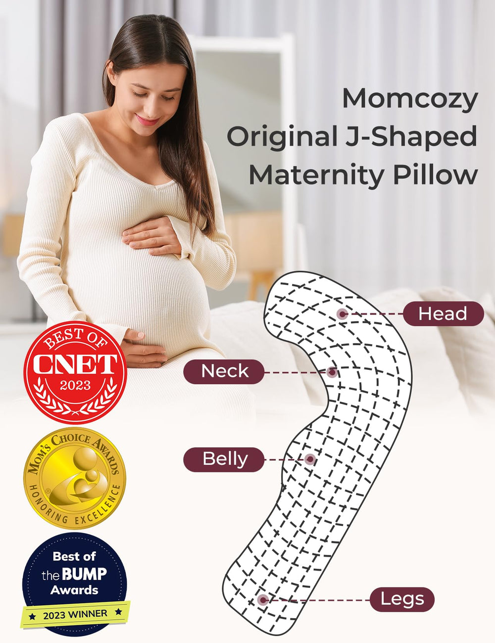Momcozy gros plan du tissu jersey respirant pour confort cutané