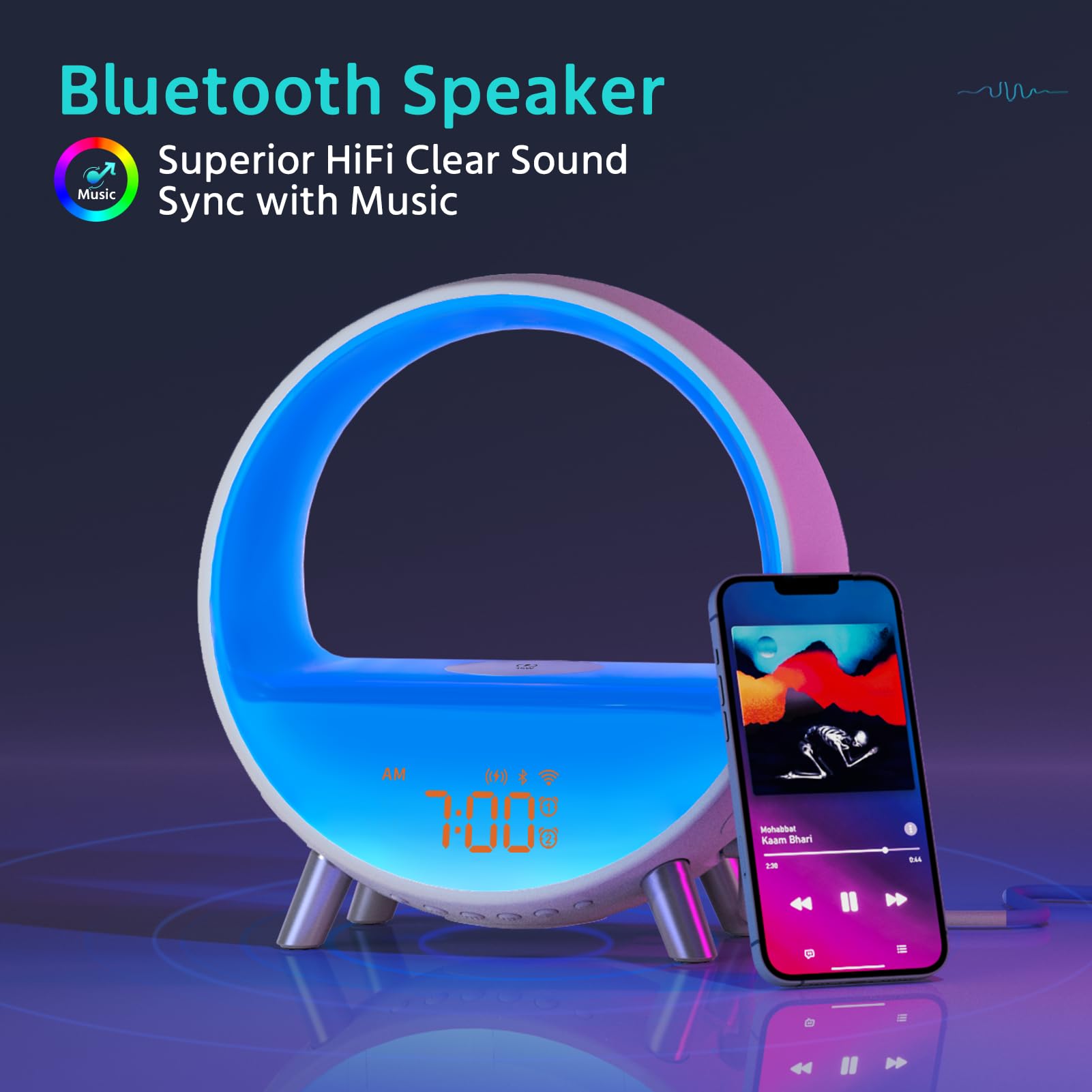 MOMILLA enceinte Bluetooth diffusant musique, ambiance immersive