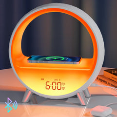 MOMILLA réveil face avant montrant écran et horloge, solution tout-en-un
