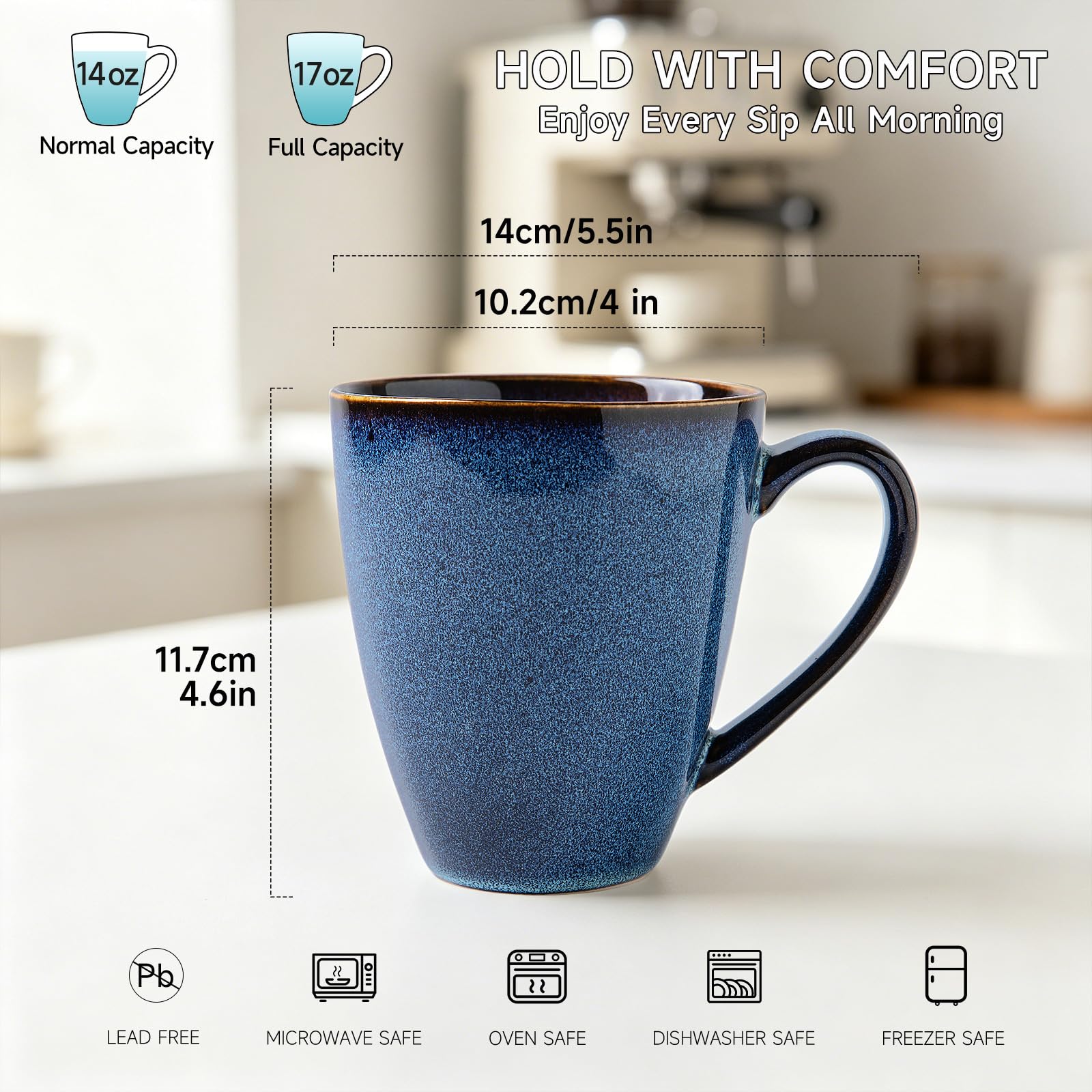 MONITO tasse profil avec anse ergonomique pour prise confortable