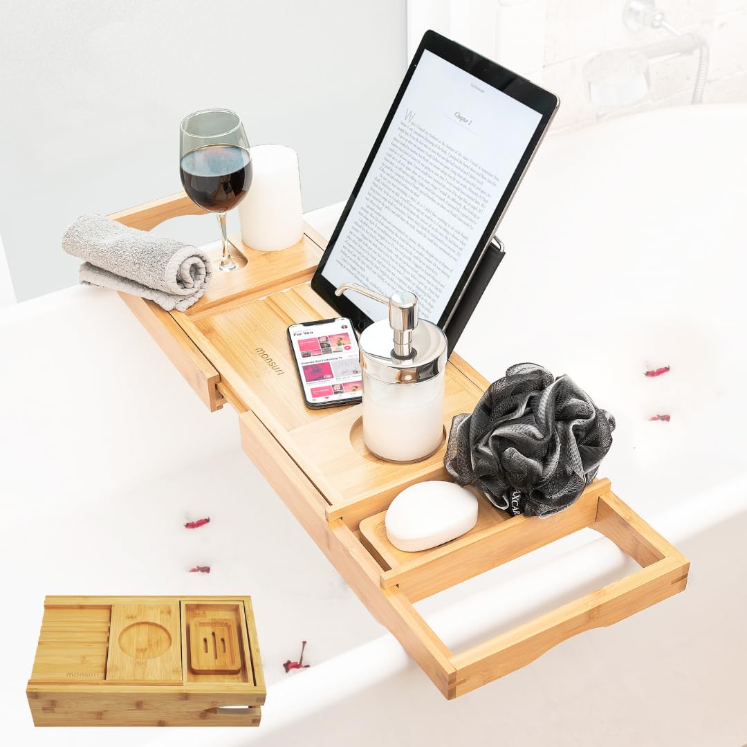 Monsuri plateau de bain face avant montrant organisation et élégance