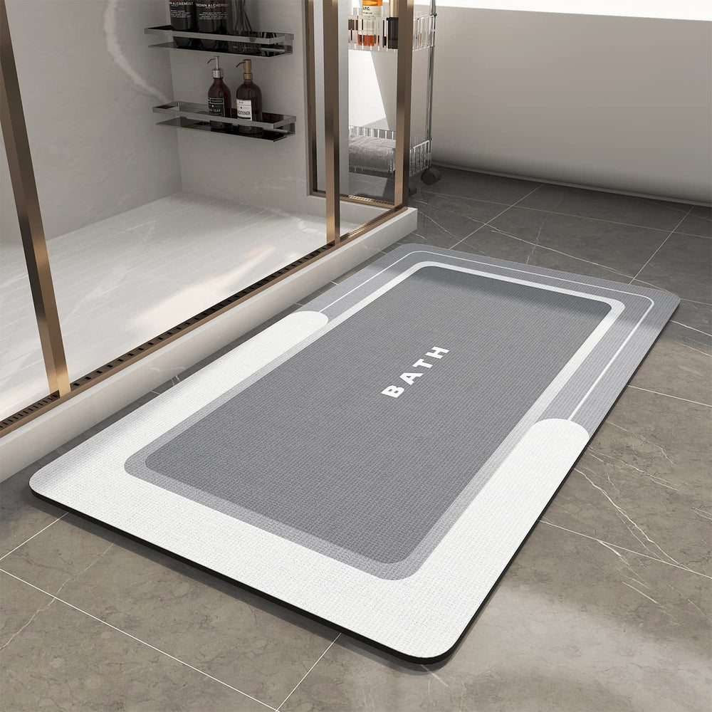 MontVoo tapis devant baignoire montrant absorption et design antidérapant