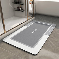 MontVoo tapis devant baignoire montrant absorption et design antidérapant
