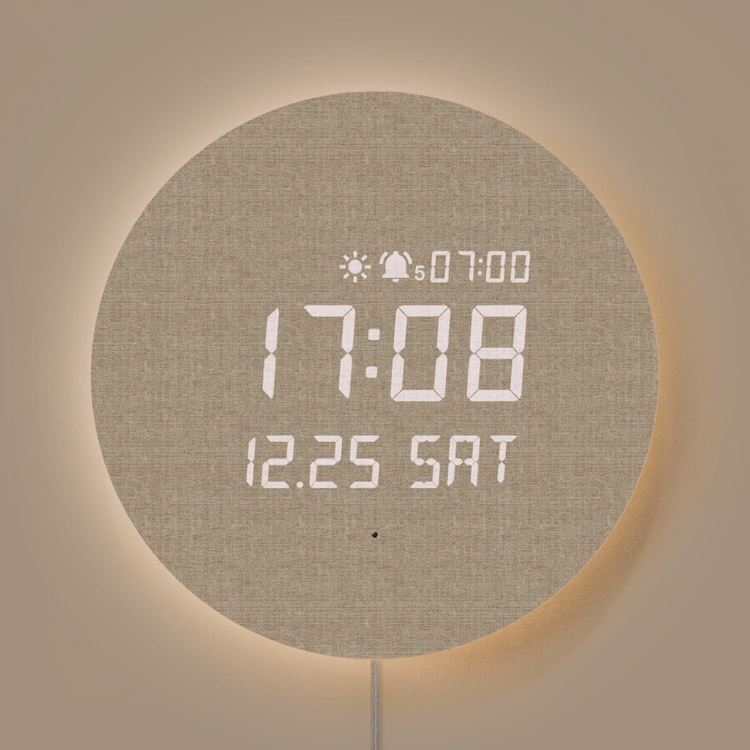 mooas horloge face frontale affiche heure lisible et design chaleureux