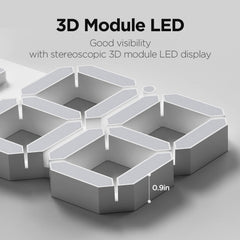 mooas gros plan chiffres 3D lisibles à distance