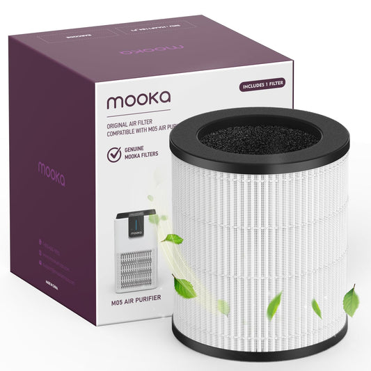 MOOKA image avant du filtre montrant l'emballage, facilite l'identification et achat sûr