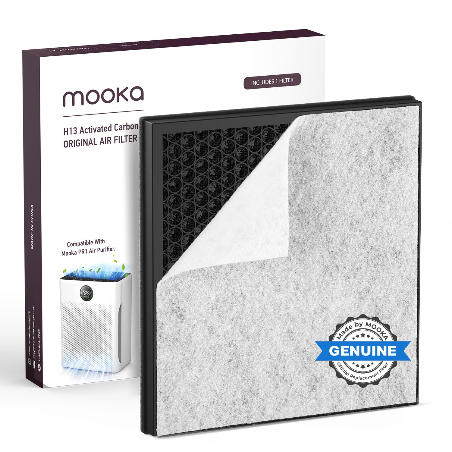 MOOKA cartouche PR1 face avant offrant filtration complète pour grand espace