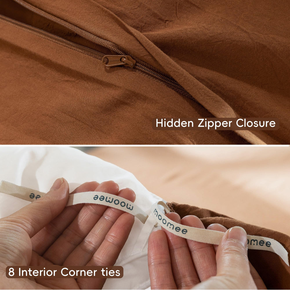 MooMee housse installée sur lit, apporte style hôtelier relaxant