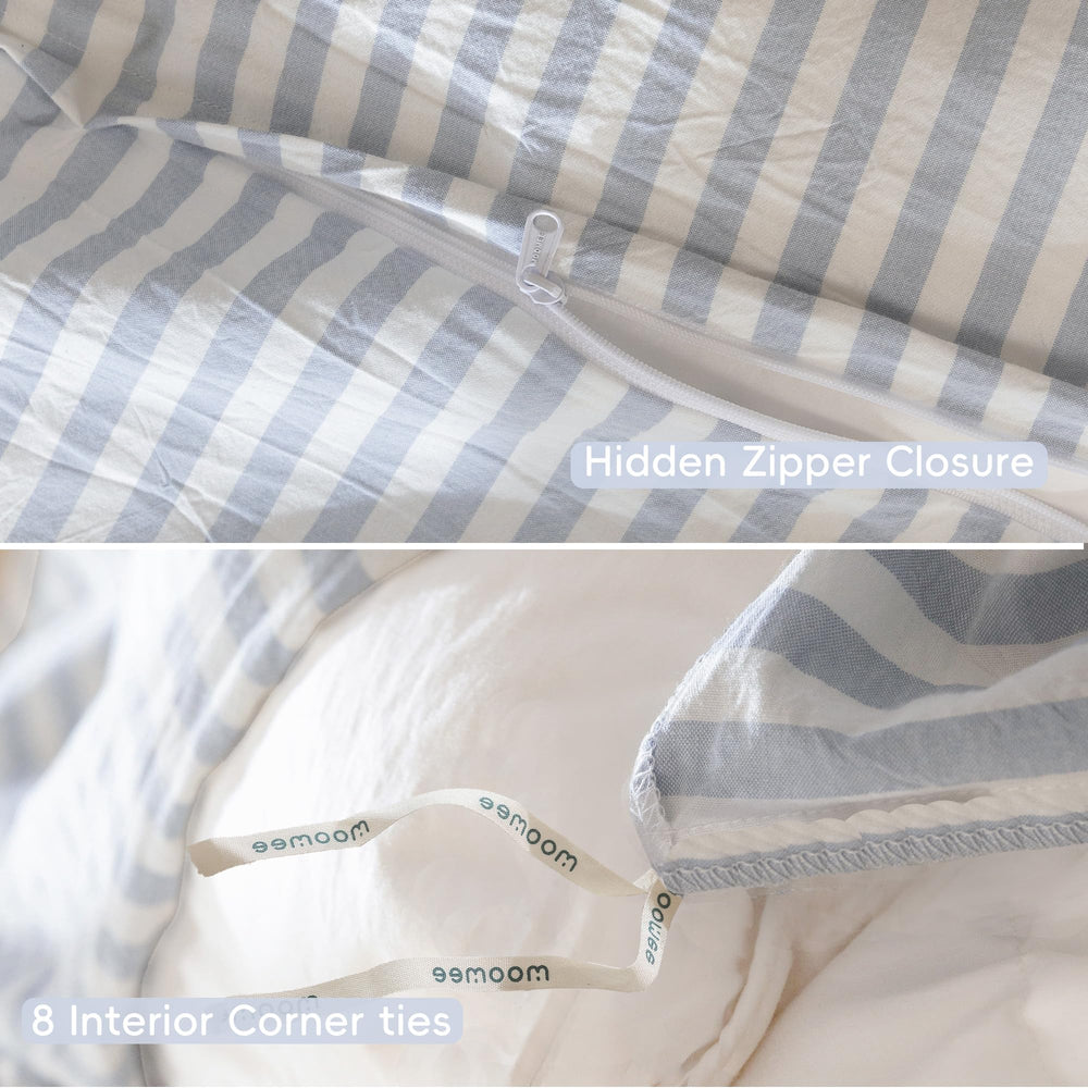 MooMee mise en scène chambre, style rayures relaxant et élégant