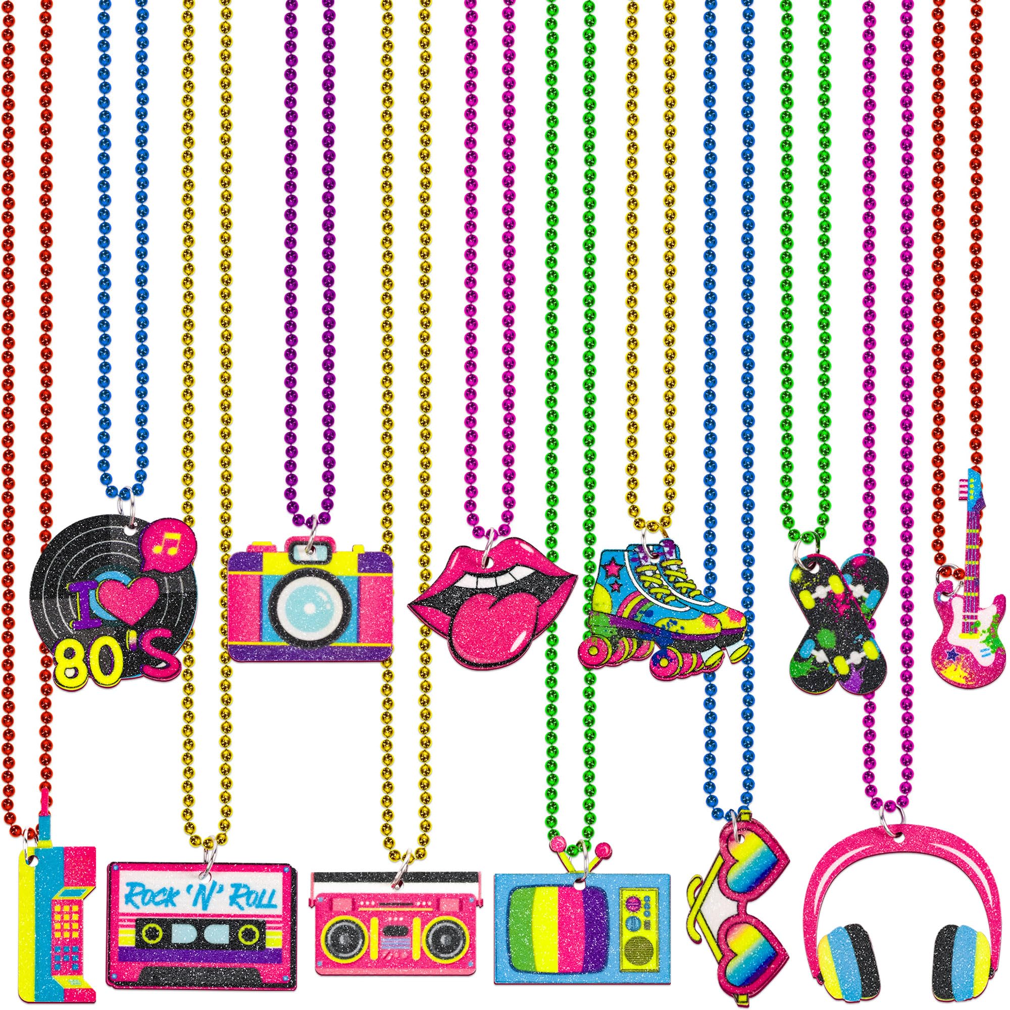 Moon Boat emballage avant montrant 48 colliers rétro pour une distribution facile
