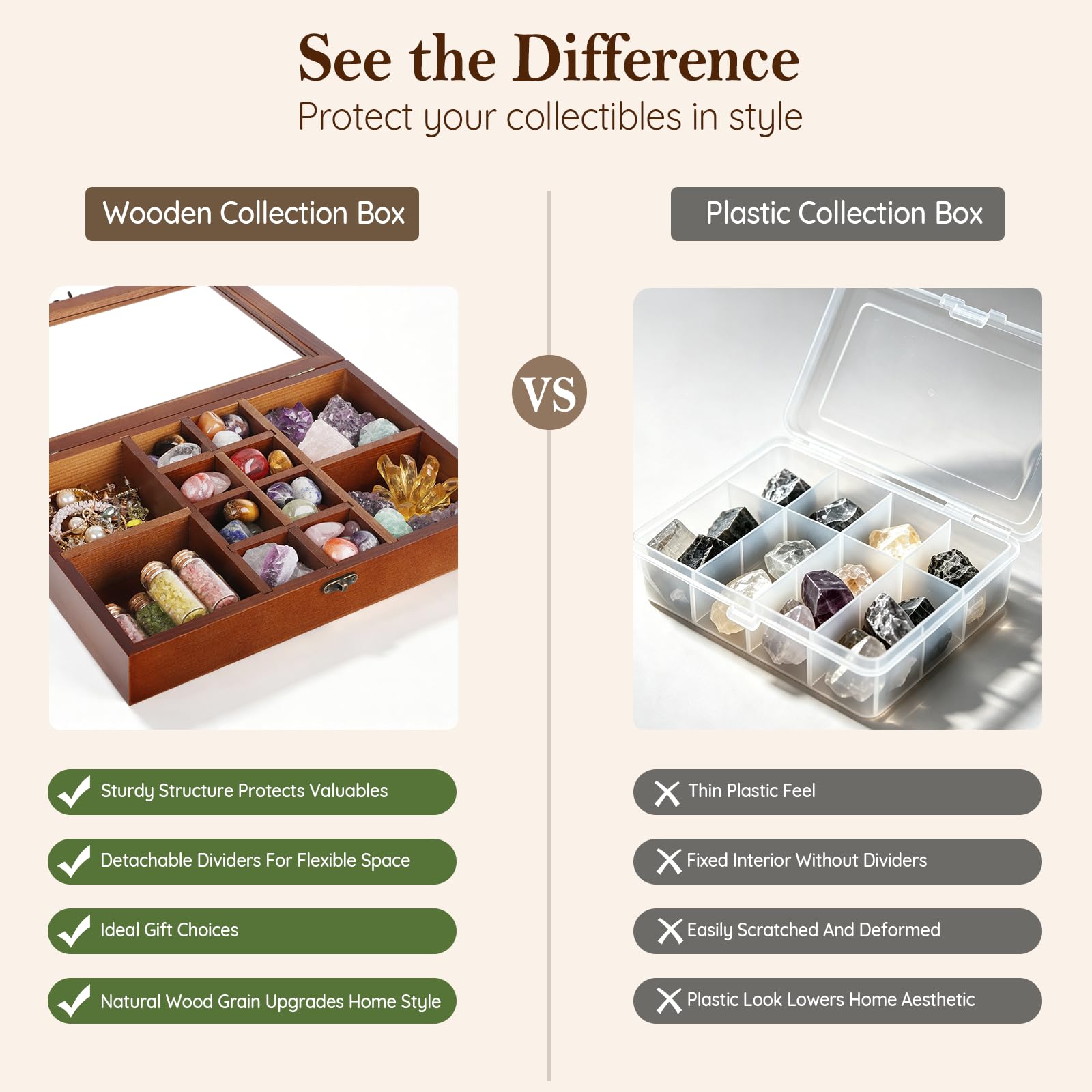 Mooncraftlogy couvercle acrylique transparent offrant visibilité et protection anti-poussière
