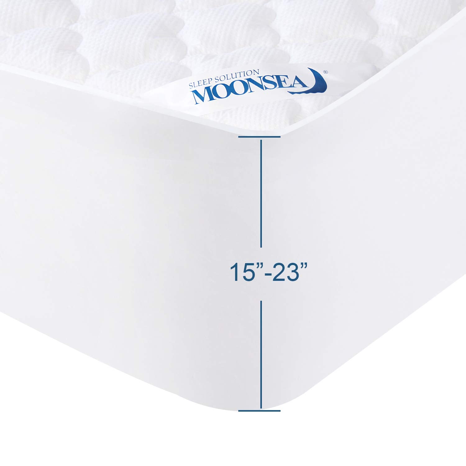 Moonsea housse installée sur matelas gonflable twin montrant confort et protection
