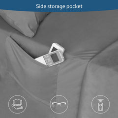 Moonsea poche latérale montrant rangement pratique pour téléphone