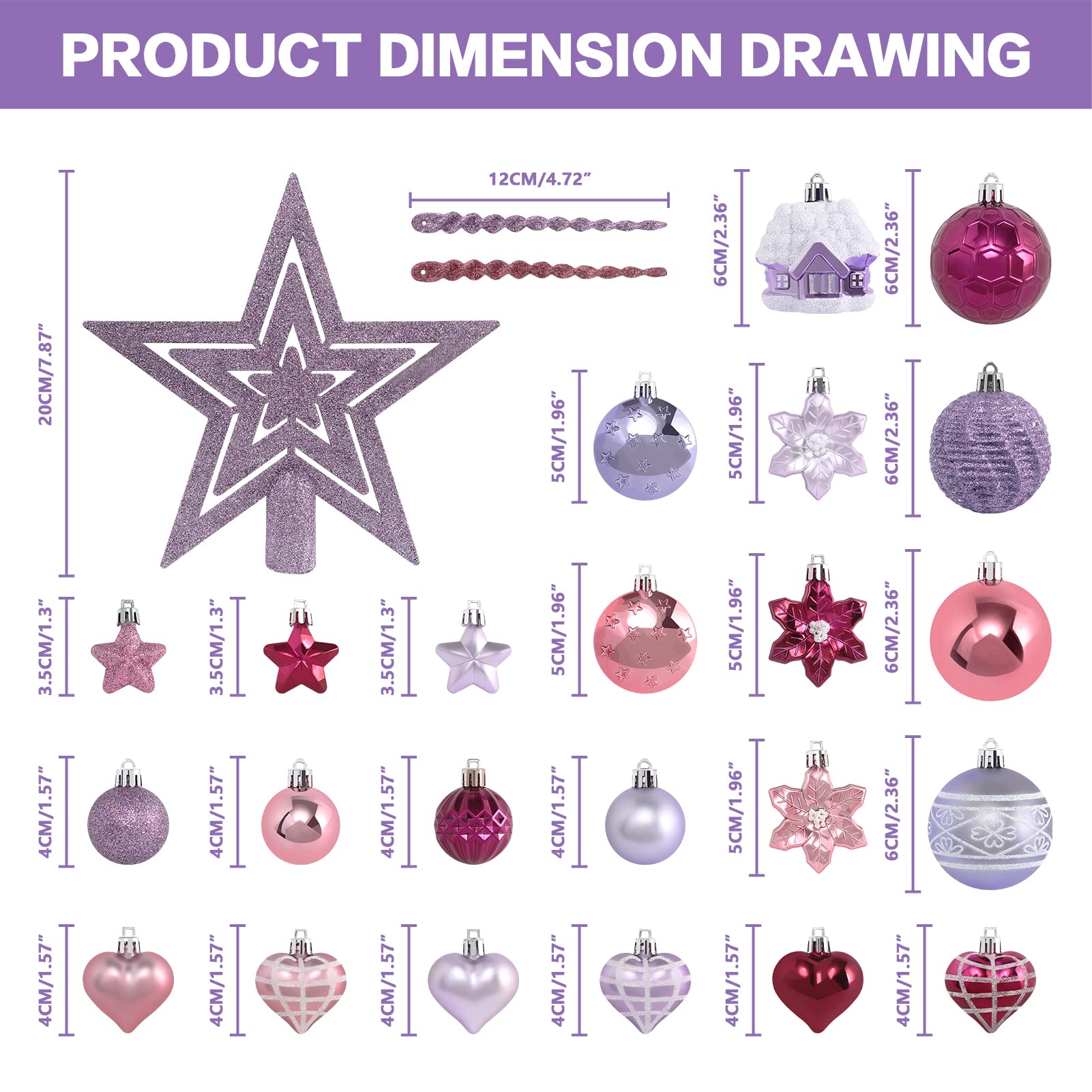 MoonXmas gros plan sur boule violette montrant texture brillante et résistance