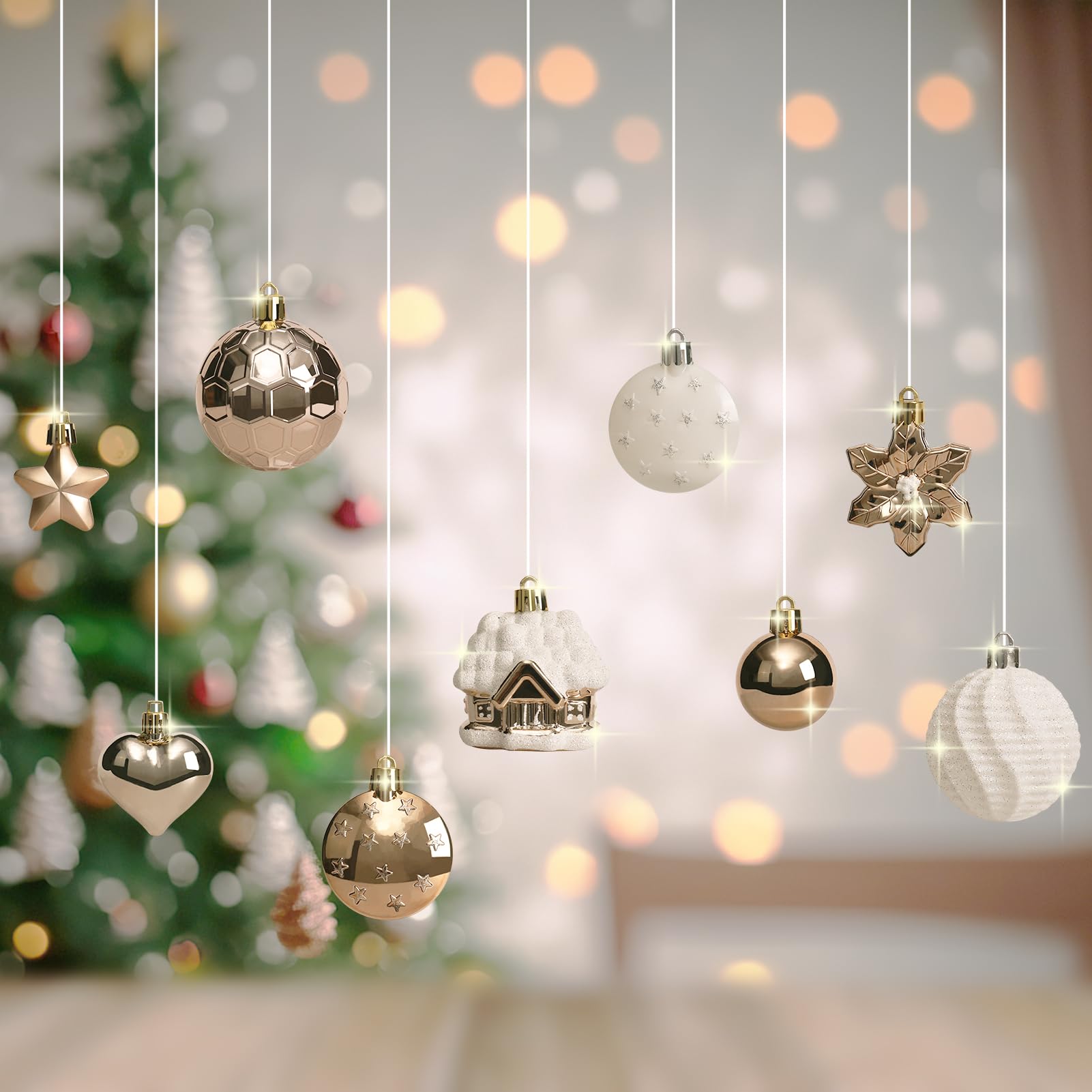 MoonXmas comparaison des tailles d'ornements, facilite l'équilibrage du sapin