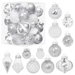MoonXmas ensemble face avant montrant 34 boules pour décoration harmonieuse