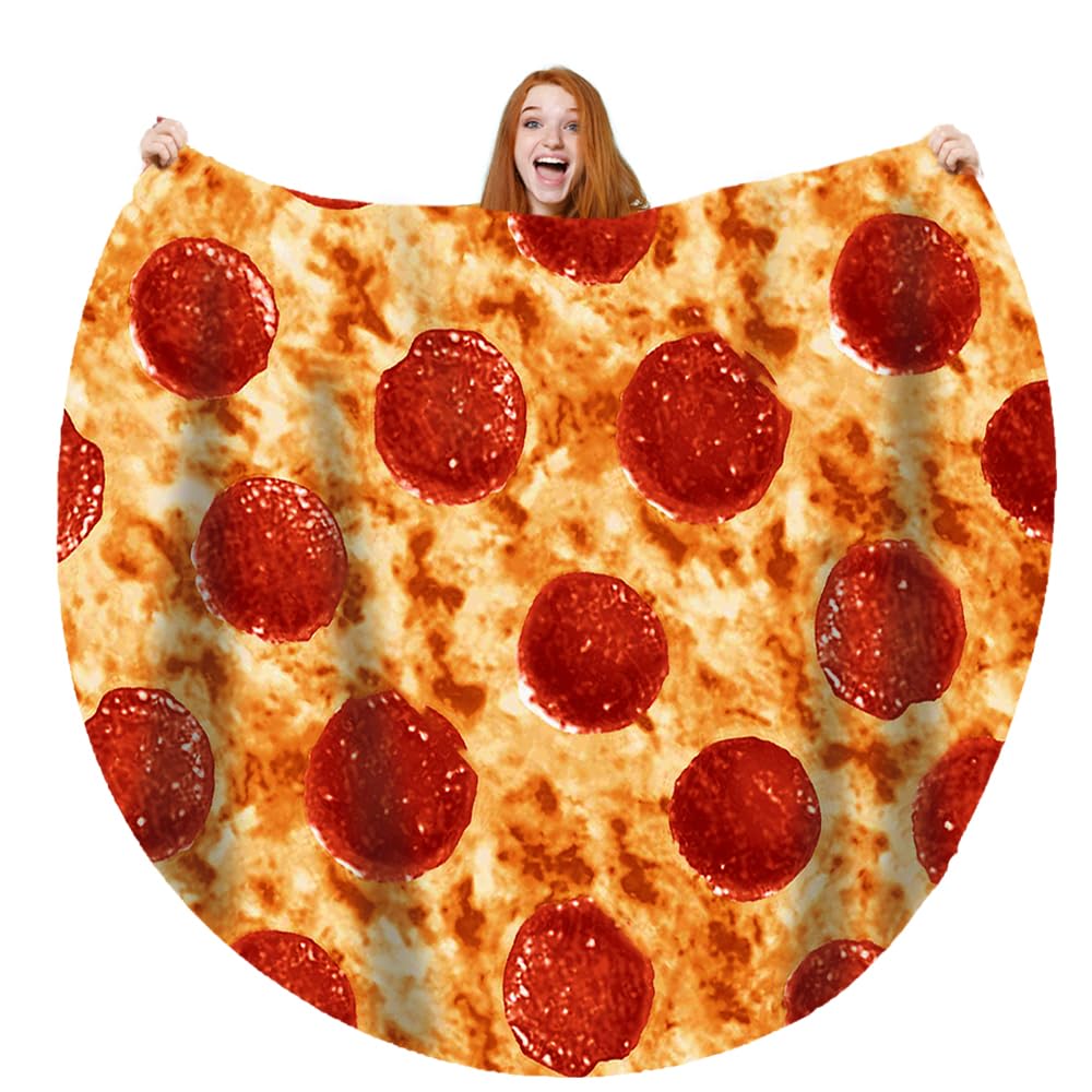moonysweet couverture pizza vue de face montrant l’impression réaliste et confort