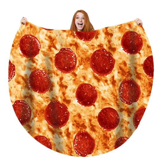 moonysweet couverture pizza vue de face montrant l’impression réaliste et confort