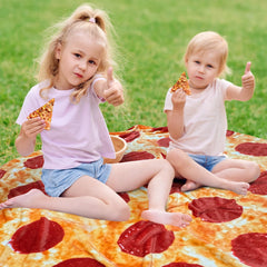 moonysweet plaid pizza utilisé sur un canapé pour soirées confortables