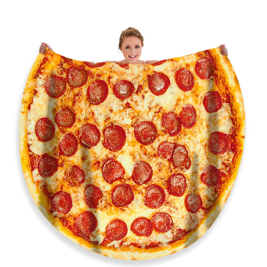 moonysweet couverture pizza face avant montrant motif réaliste et confort