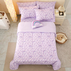 Mooreeke verso couette uni violet montrant polyvalence décorative
