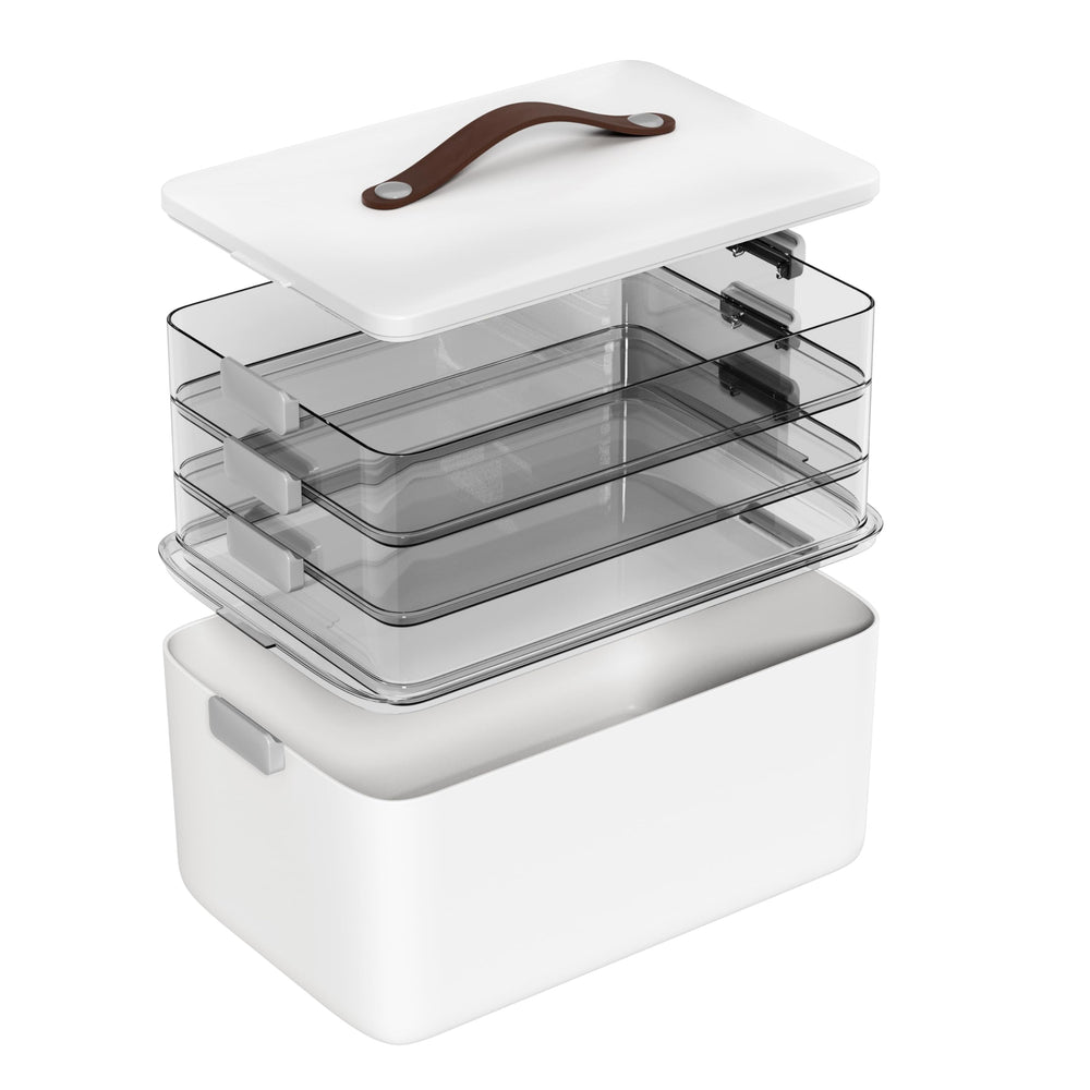 MOPALL vue avant de l’organisateur montrant quatre niveaux et design compact pour rangement
