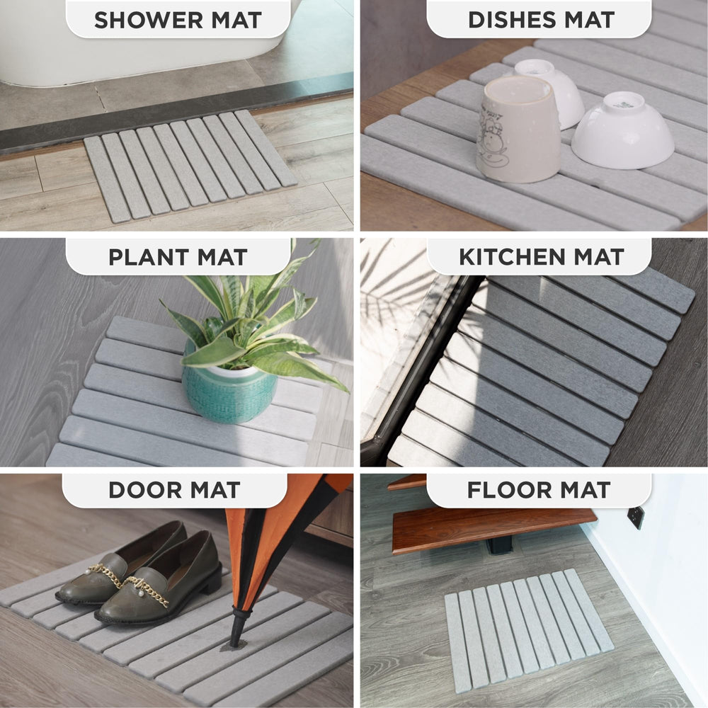 MOPHONICHOME tapis intégré dans une salle de bain moderne et soignée