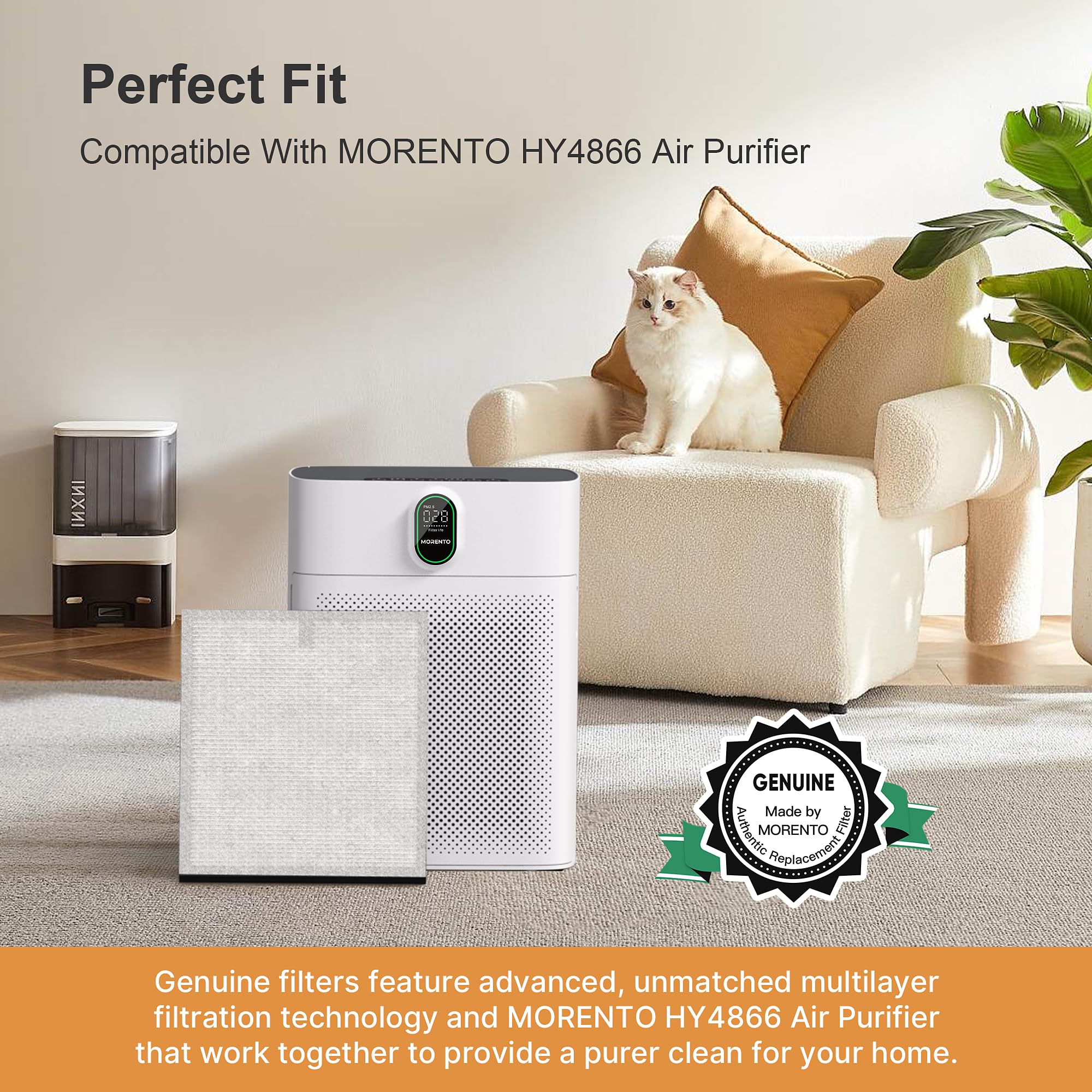 MORENTO coton électrostatique en détail pour capturer plus de particules