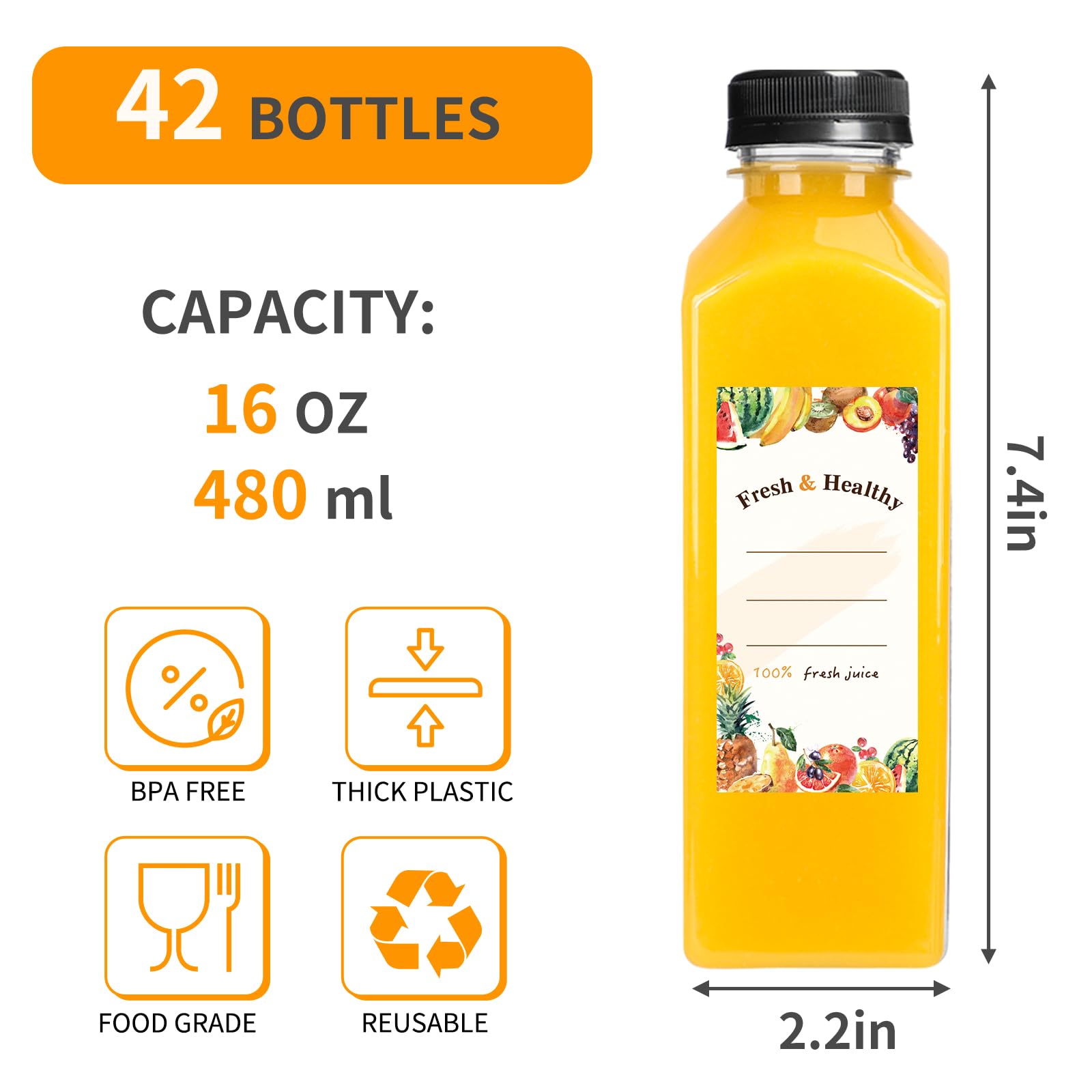 Moretoes gros plan matériau PET alimentaire sans BPA, transparence pratique